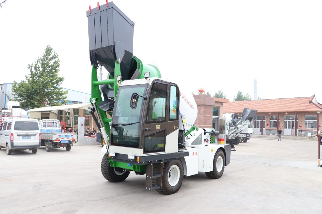 3.5 cbm self loading concrete mixer truck