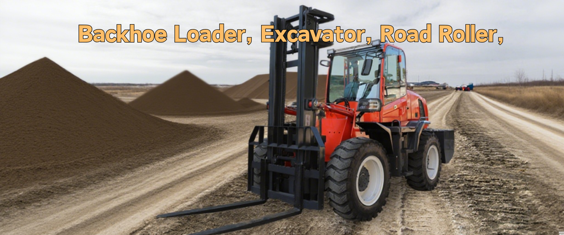 Backhoe-Loader-Excavator-Road-Roller